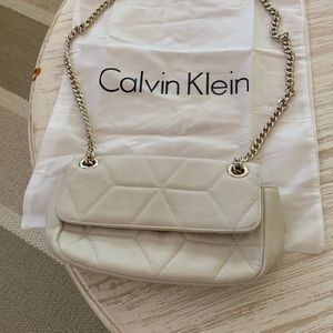 Calvin Klein pocketbook cream colored